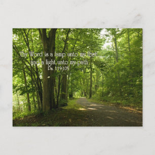 Psalm 119:105 Dein Wort ist eine Lampe zu meinen F Postkarte