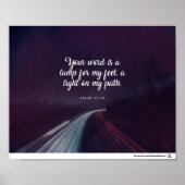 Psalm 119:105 - Dein Wort ist eine Lampe zu meinen Poster (Vorne)