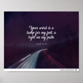 Psalm 119:105 - Dein Wort ist eine Lampe zu meinen Poster