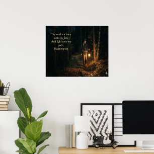 Psalm 119:105 Dein Wort ist eine Leuchte für meine Poster