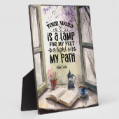 Psalm 119:105 Ihr Wort ist eine Lampe Bibel Verse Fotoplatte (Seite)