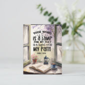 Psalm 119:105 Ihr Wort ist eine Lampe-Bibelkarte (Stehend Vorderseite)