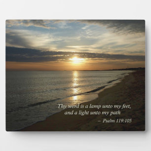 Psalm 119:105 Ihr Wort ist eine Lampe Fotoplatte