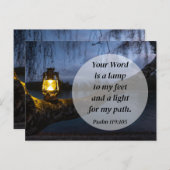 Psalm 119:105 Ihr Wort ist eine Lampe Postkarte (Vorne/Hinten)
