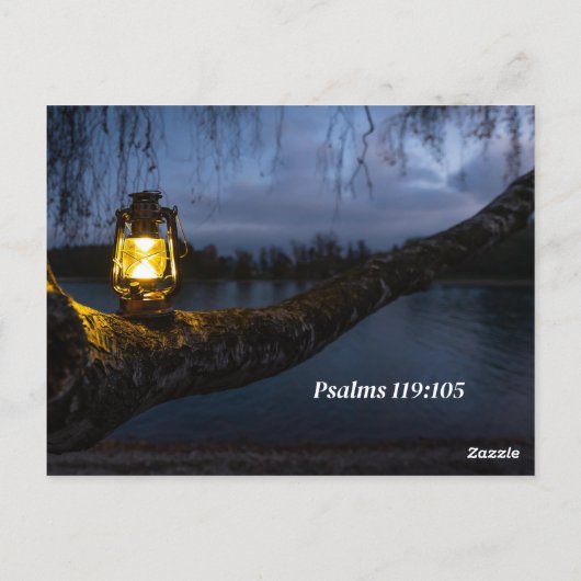 Psalm 119:105 Ihr Wort ist eine Lampe Postkarte (Rückseite)