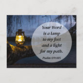Psalm 119:105 Ihr Wort ist eine Lampe Postkarte (Vorderseite)