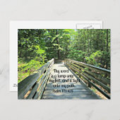 Psalm 119:105 Ihr Wort ist eine Lampe... Postkarte (Vorne/Hinten)