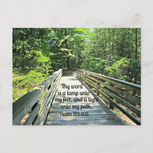 Psalm 119:105 Ihr Wort ist eine Lampe... Postkarte (Vorderseite)