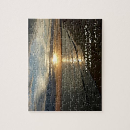 Psalm 119:105 Ihr Wort ist eine Lampe Puzzle (Vertikal)