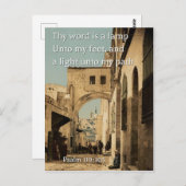 Psalm 119 - 105 in Via Dolorosa, Jerusalem Postkarte (Vorne/Hinten)