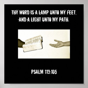 Psalm 119:105 Leinwand Poster