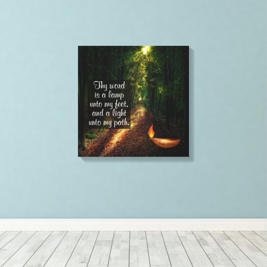 Psalm 119:105 leinwanddruck (Insitu (Holzboden))