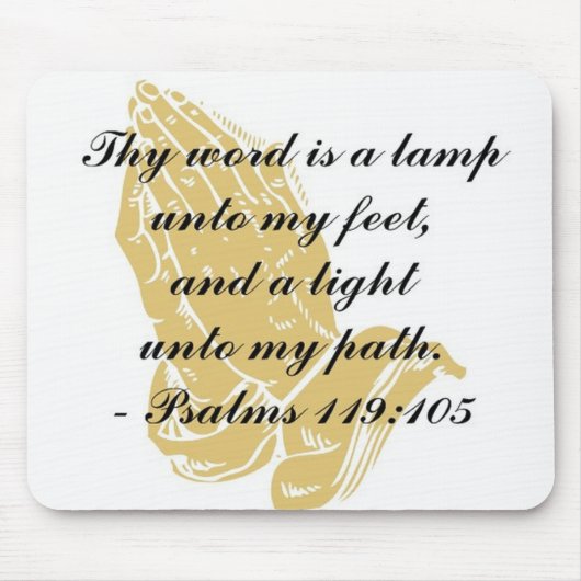 Psalm 119:105 Mauspad (Vorne)