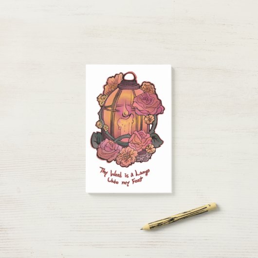 Psalm 119:105 post-it klebezettel (Auf Schreibtisch)