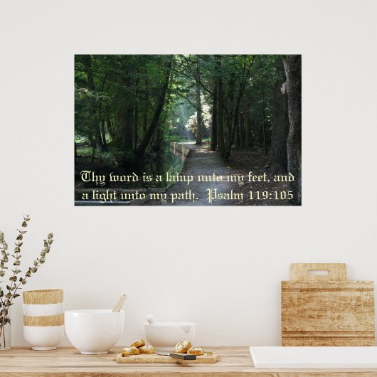 Psalm 119:105 poster (Küche)