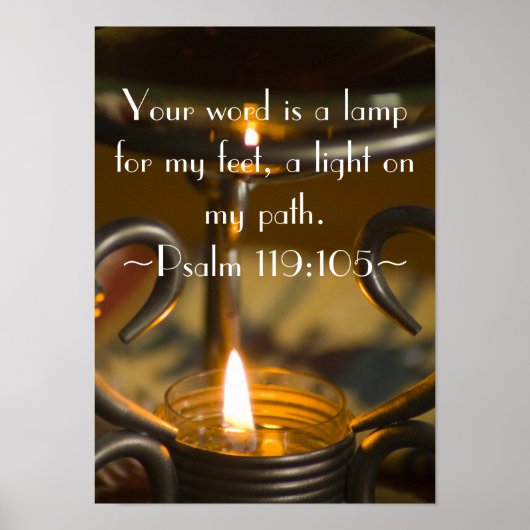 Psalm 119:105 Poster (Vorne)