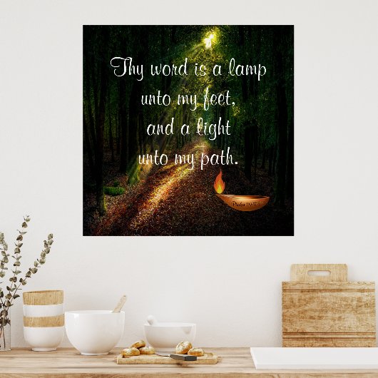 Psalm 119:105 Poster (Küche)