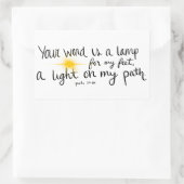 Psalm 119:105 rechteckiger aufkleber (Tasche)