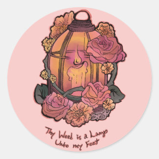 Psalm 119:105 runder aufkleber