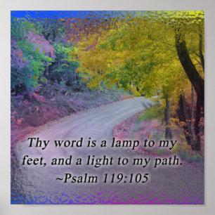 PSALM 119:105 SIE HABEN DAS WORT LIGHT TO my PFAD  Poster