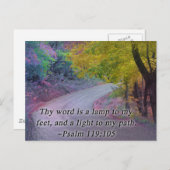 PSALM 119:105 THY WORD - LIGHT TO my PFAD - Postkarte (Vorne/Hinten)
