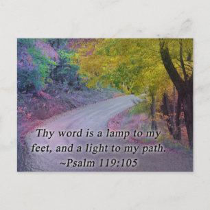 PSALM 119:105 THY WORD - LIGHT TO my PFAD - Postkarte