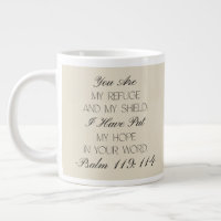 Psalm 119:114 Hoffnung Bibelvers Tasse