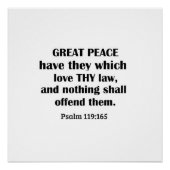 Psalm 119:165 Großer Frieden haben sie, die Liebe Poster (Vorderseite)