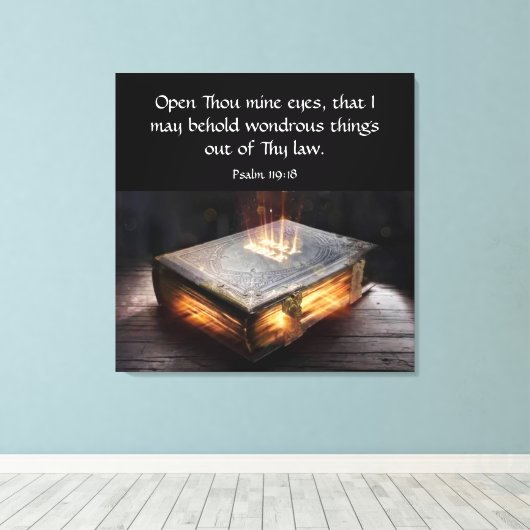 Psalm 119:18 leinwanddruck (Insitu (Holzboden))
