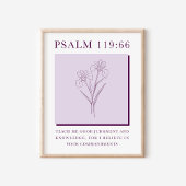 Psalm 119:66 Moderne Christliche Iris-Blume Poster