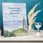 Psalm 119 Bibel Verse Küstenlichtthaus Schild 8x10 Fotoplatte (Seite)