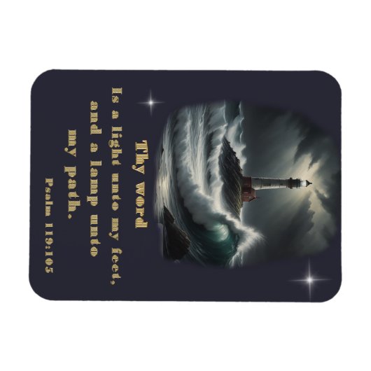 Psalm 119 Bibelverse Magnet (Horizontal)