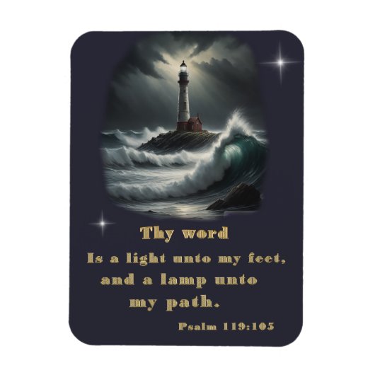 Psalm 119 Bibelverse Magnet (Vertikal)