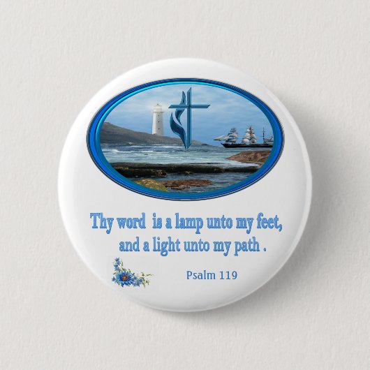 Psalm 119 Christliche Bekleidung Button (Vorderseite)