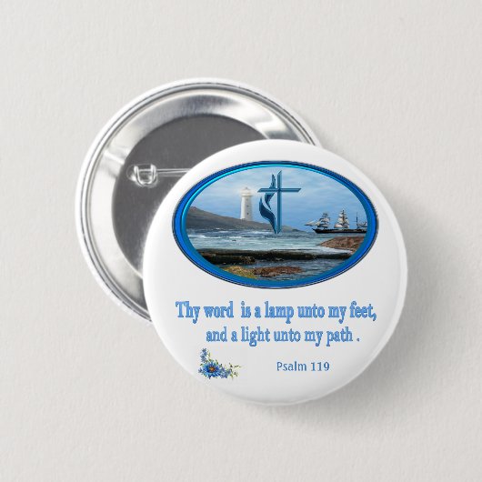 Psalm 119 Christliche Bekleidung Button (Vorne & Hinten)