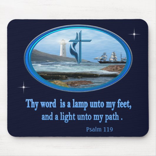 Psalm 119 Christliche Bekleidung Mousepad (Vorne)
