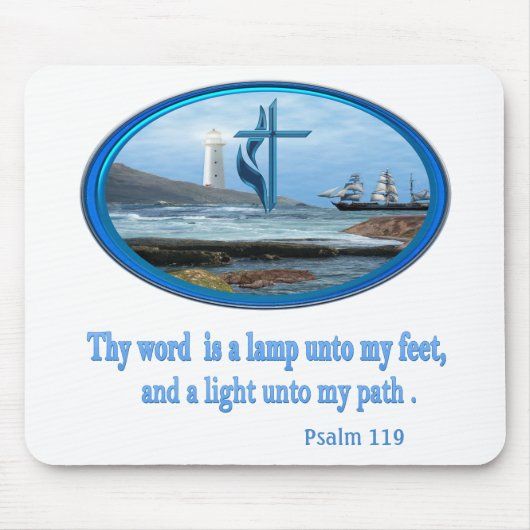 Psalm 119 Christliche Bekleidung Mousepad (Vorne)