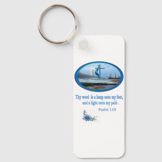 Psalm 119 Christliche Bekleidung Schlüsselanhänger (Vorderseite)