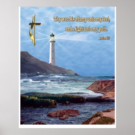 Psalm 119 Christliches Poster (Vorne)