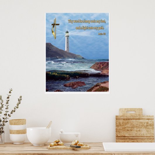 Psalm 119 Christliches Poster (Küche)