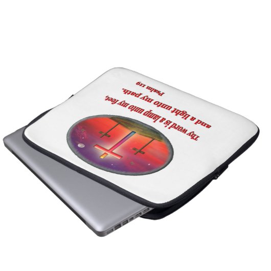 Psalm 119 laptopschutzhülle (Vorne Knopf)