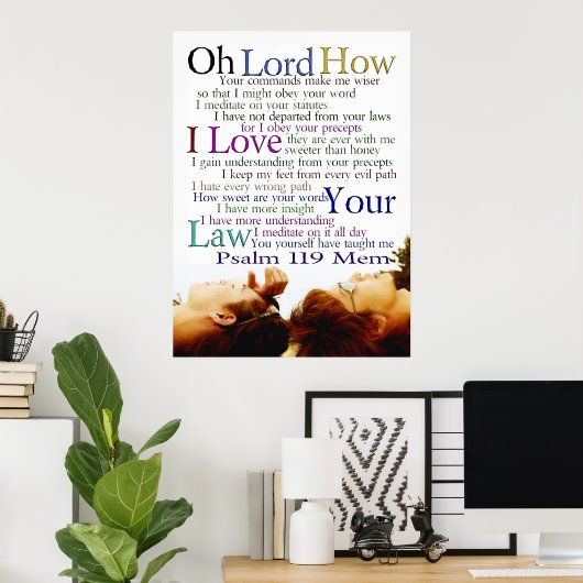 Psalm 119 Mem Poster (Heimbüro)