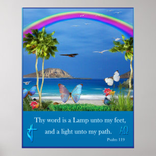 Psalm 119-Schrift-Poster Poster