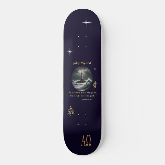 Psalm 119 skateboard (Vorderseite)