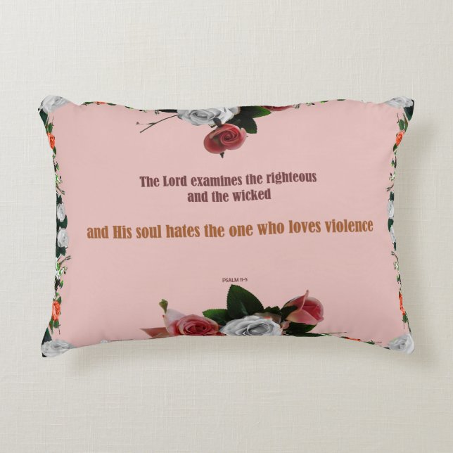 Psalm 11:5, Keine Gewalt Dekokissen (Vorderseite)