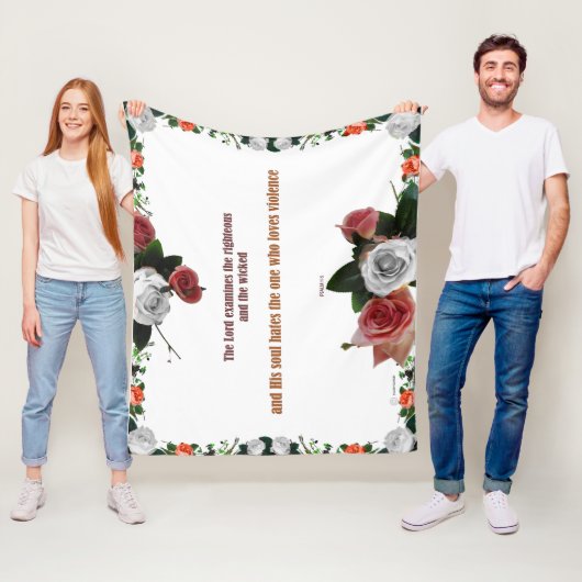 Psalm 11:5, Keine Gewalt Fleecedecke (Beispiel)