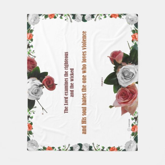 Psalm 11:5, Keine Gewalt Fleecedecke (Vorderseite)