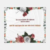 Psalm 11:5, Keine Gewalt Fleecedecke (Vorderseite (Horizontal))