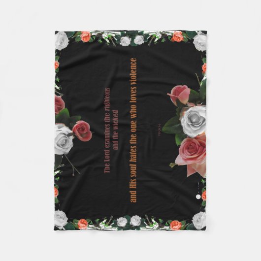 Psalm 11:5, Keine Gewalt Fleecedecke (Vorderseite)