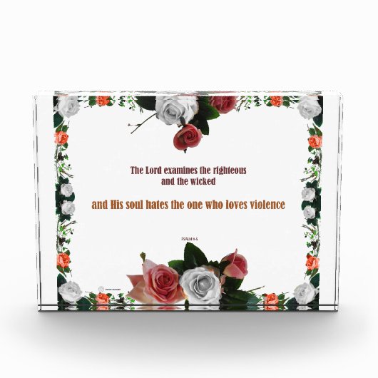 Psalm 11:5, Keine Gewalt Fotoblock (Vorderseite)